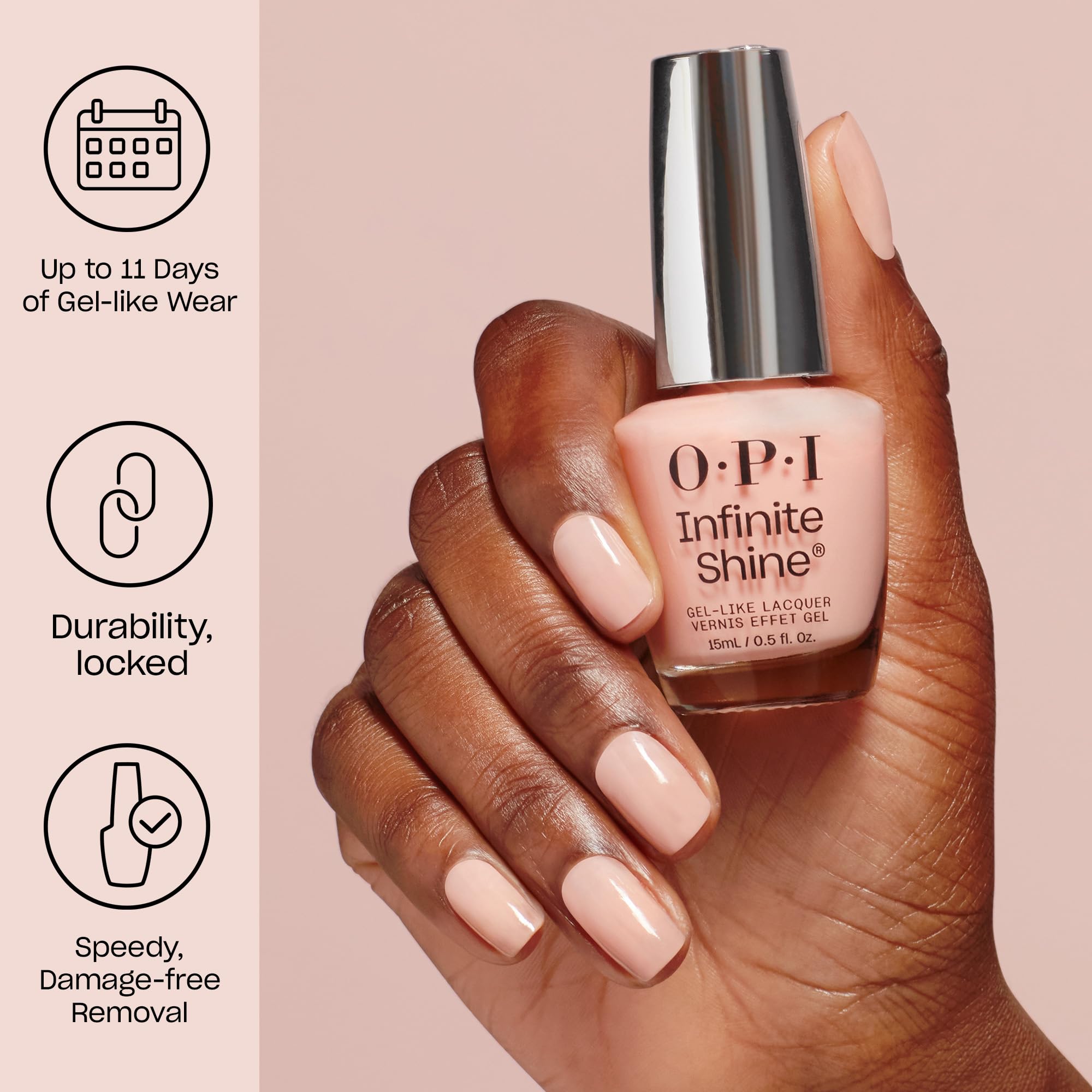 OPI textura de base coat en primer plano que mejora la adhesión