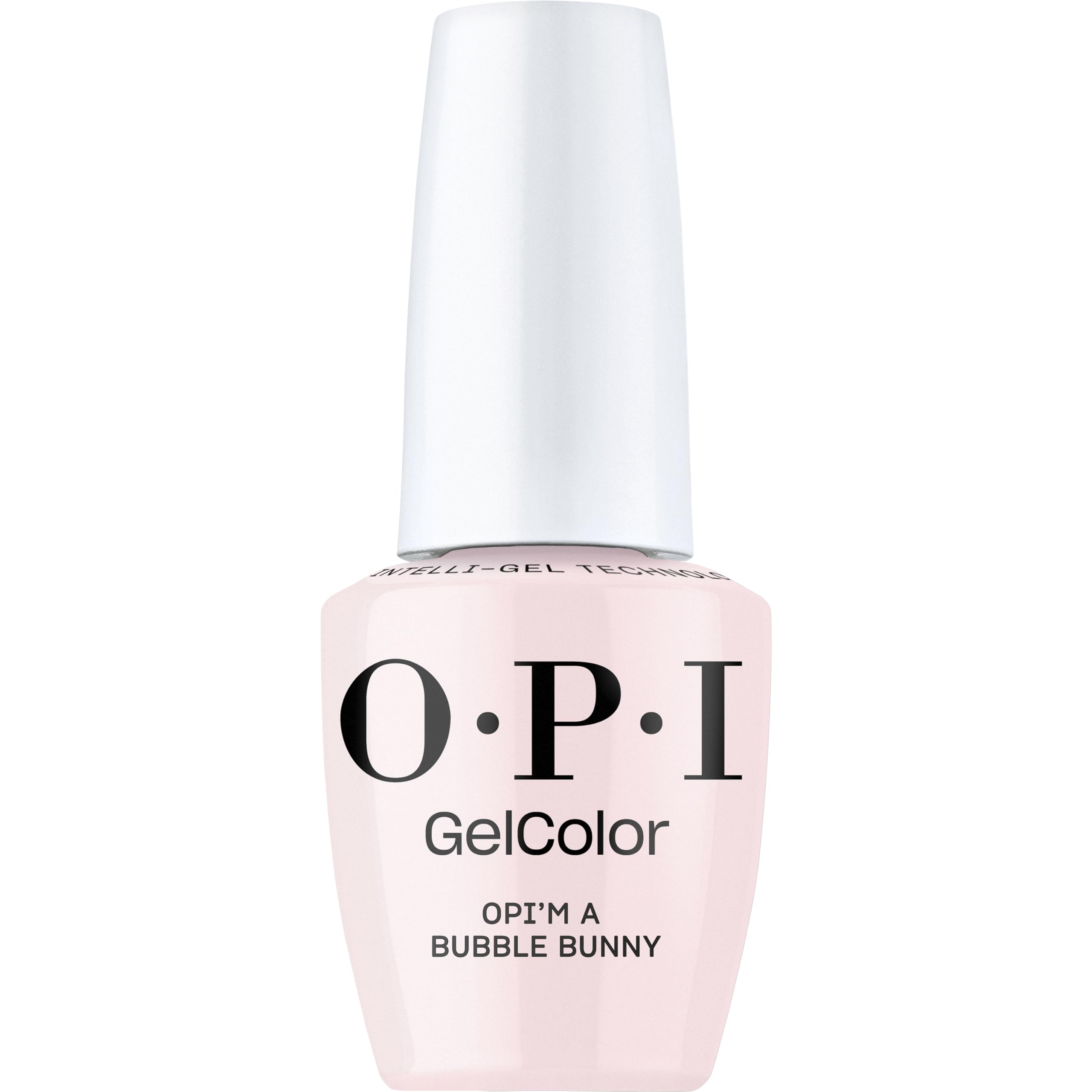 OPI botella frontal mostrando color translúcido y beneficio de brillo duradero