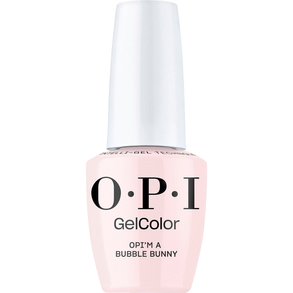 OPI botella frontal mostrando color translúcido y beneficio de brillo duradero