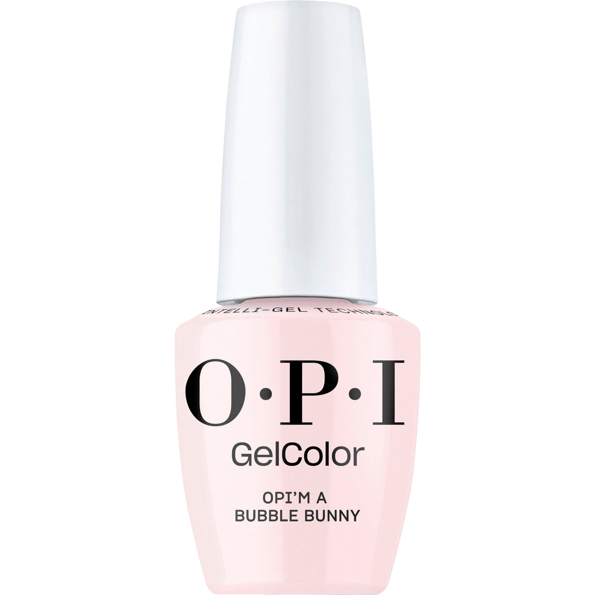 OPI botella frontal mostrando color translúcido y beneficio de brillo duradero