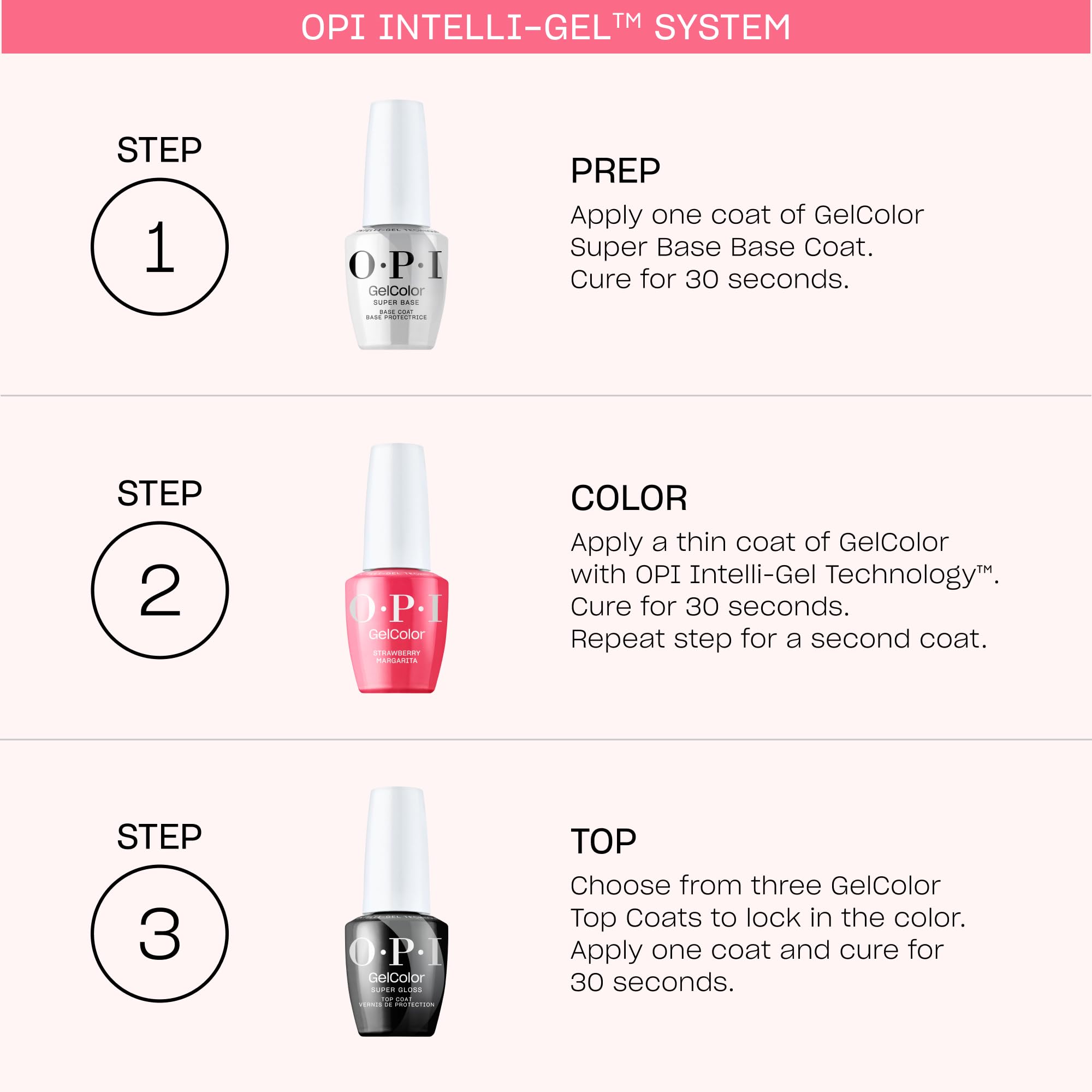 OPI botella de top coat junto a moneda para comparar tamaño práctico