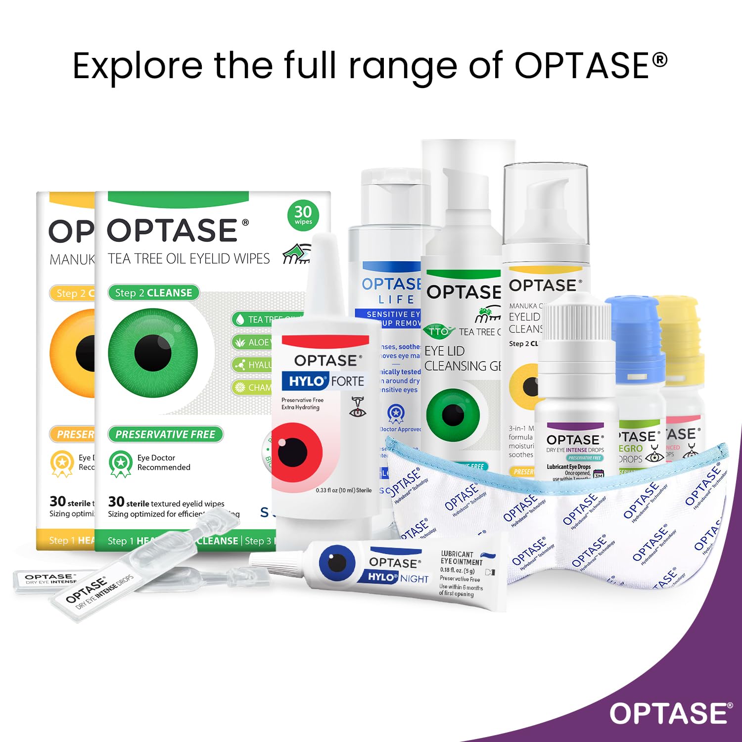 Optase bottle with outer box demonstrating retail packaging and dosing information