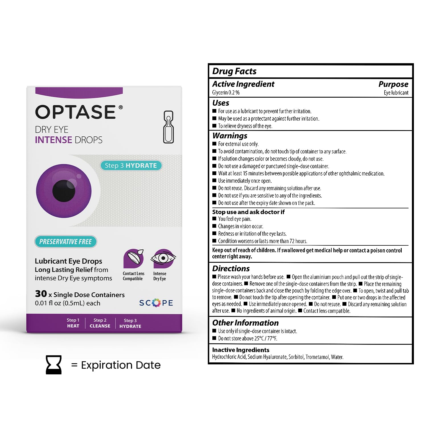 Optase viales abiertos listos para aplicación precisa y estéril