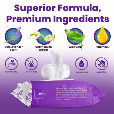 OPTEEL tapa resellable cerrada mantiene toallitas frescas y protegidas