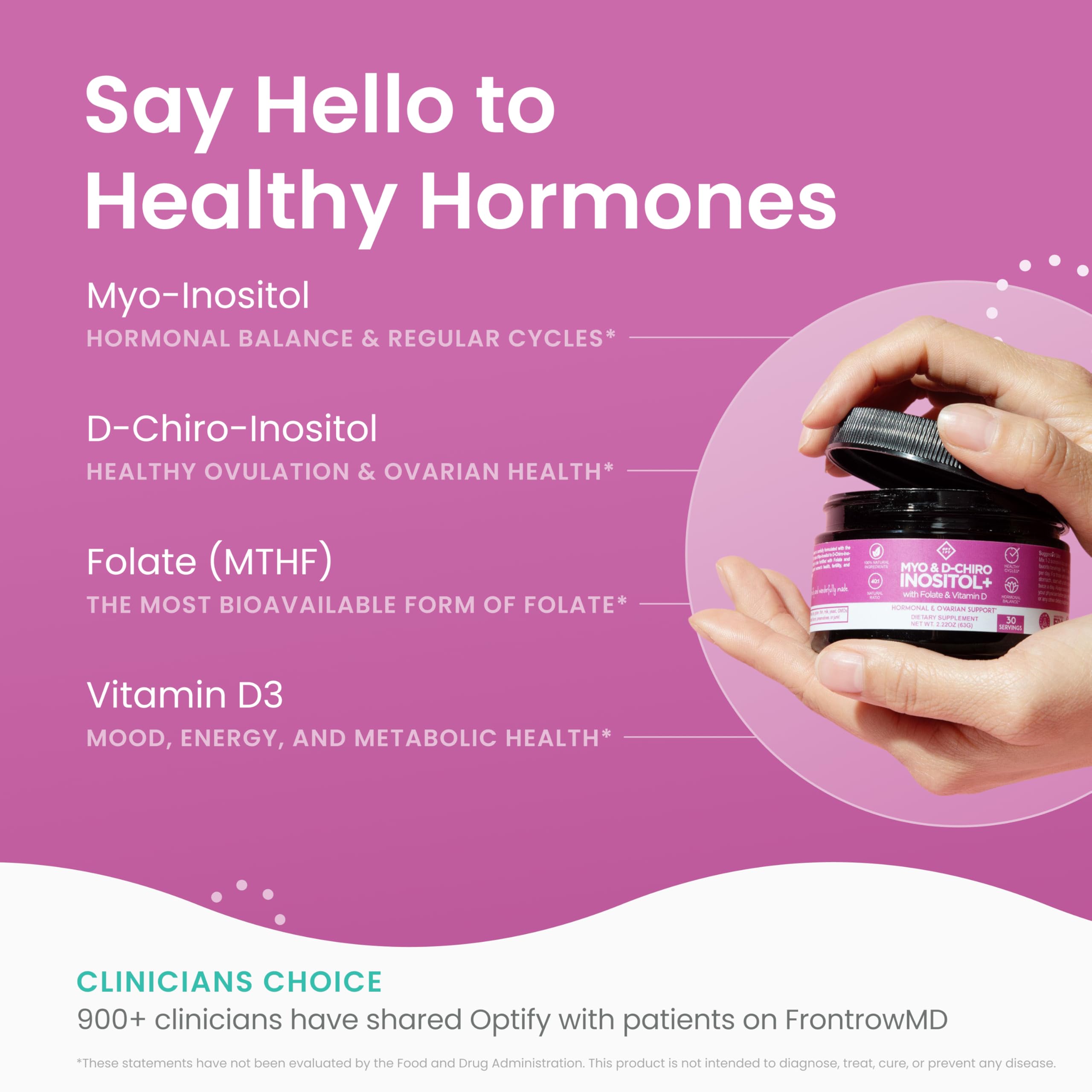 Optify bottle on clinician desk illustrating professional recommendation
