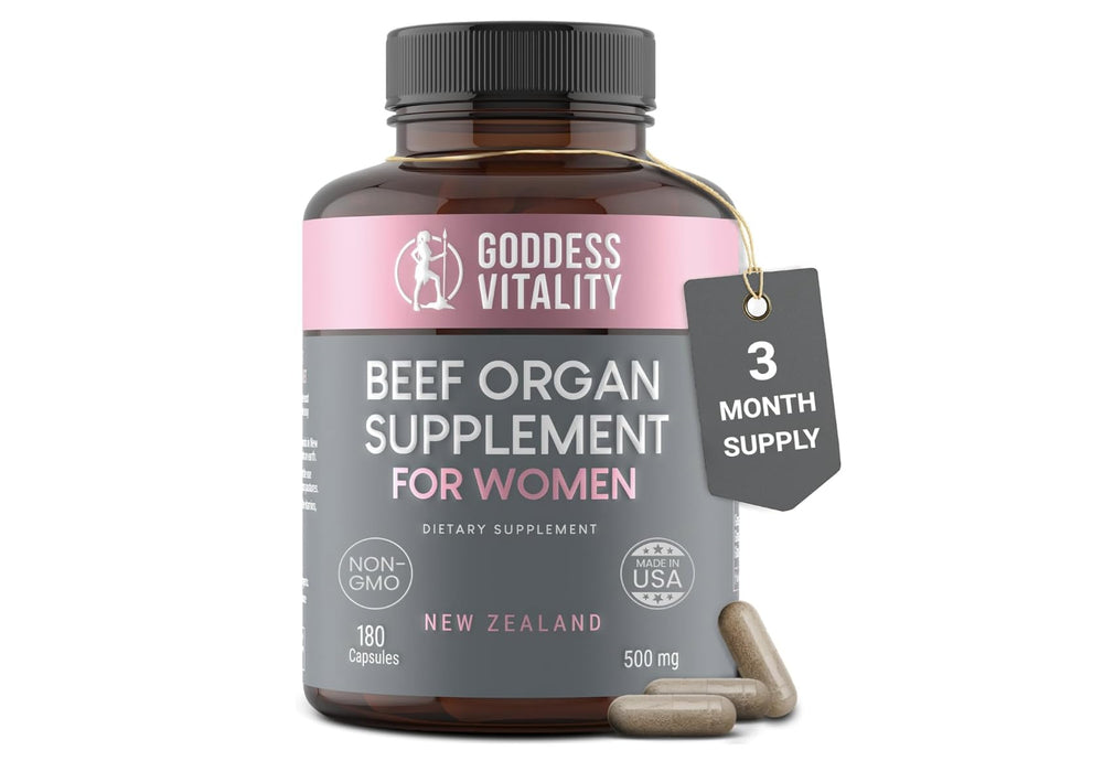 Optimal Carnivore front packaging showing 90 day female organ supplement benefits