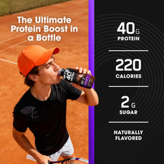 Optimum Nutrition botella en mano demostrando portabilidad y uso inmediato