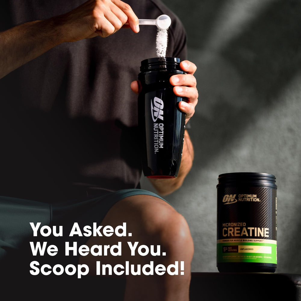 Optimum Nutrition comparación de envase que indica 120 servicios para uso prolongado