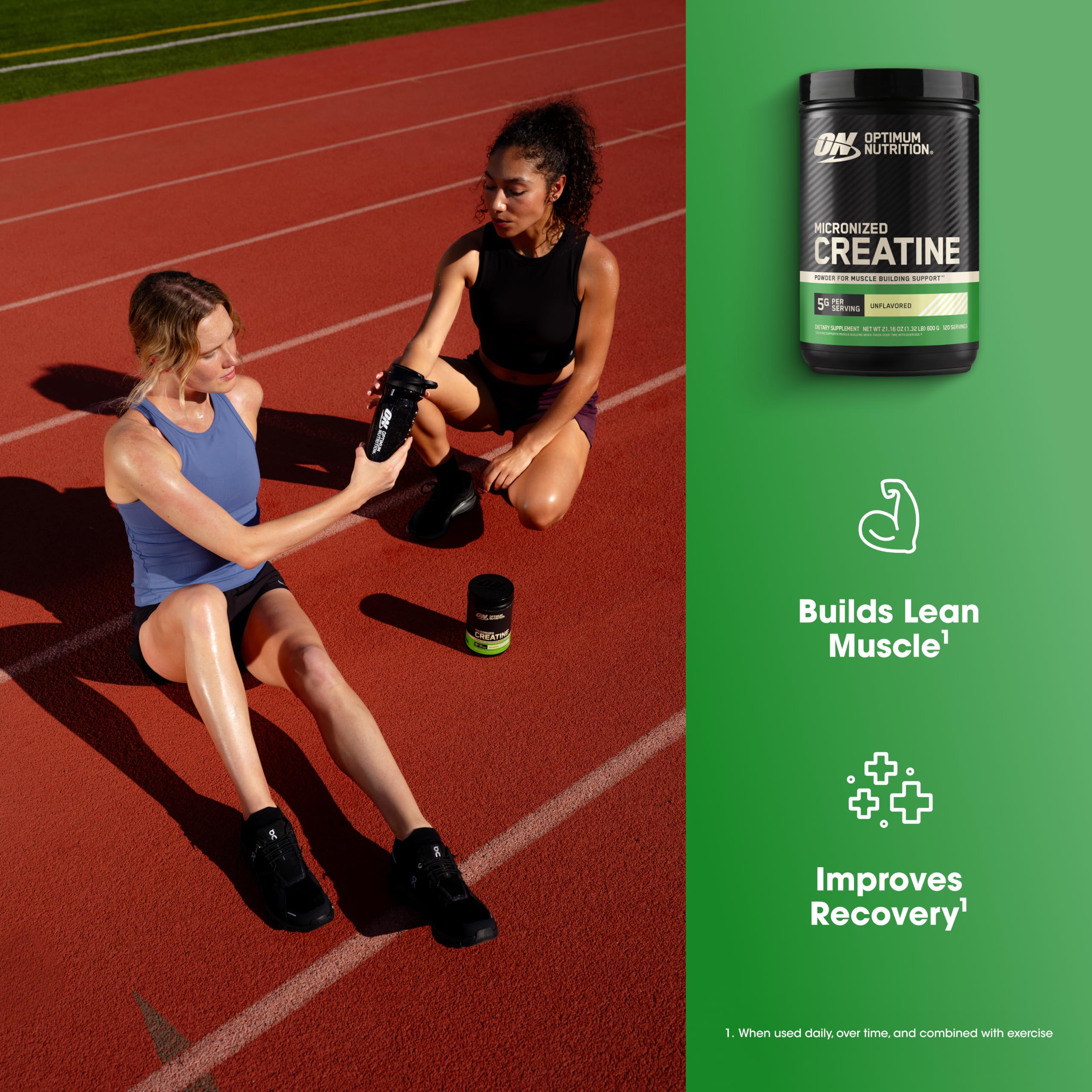 Optimum Nutrition vista macro del polvo micronizado que se disuelve sin grumos