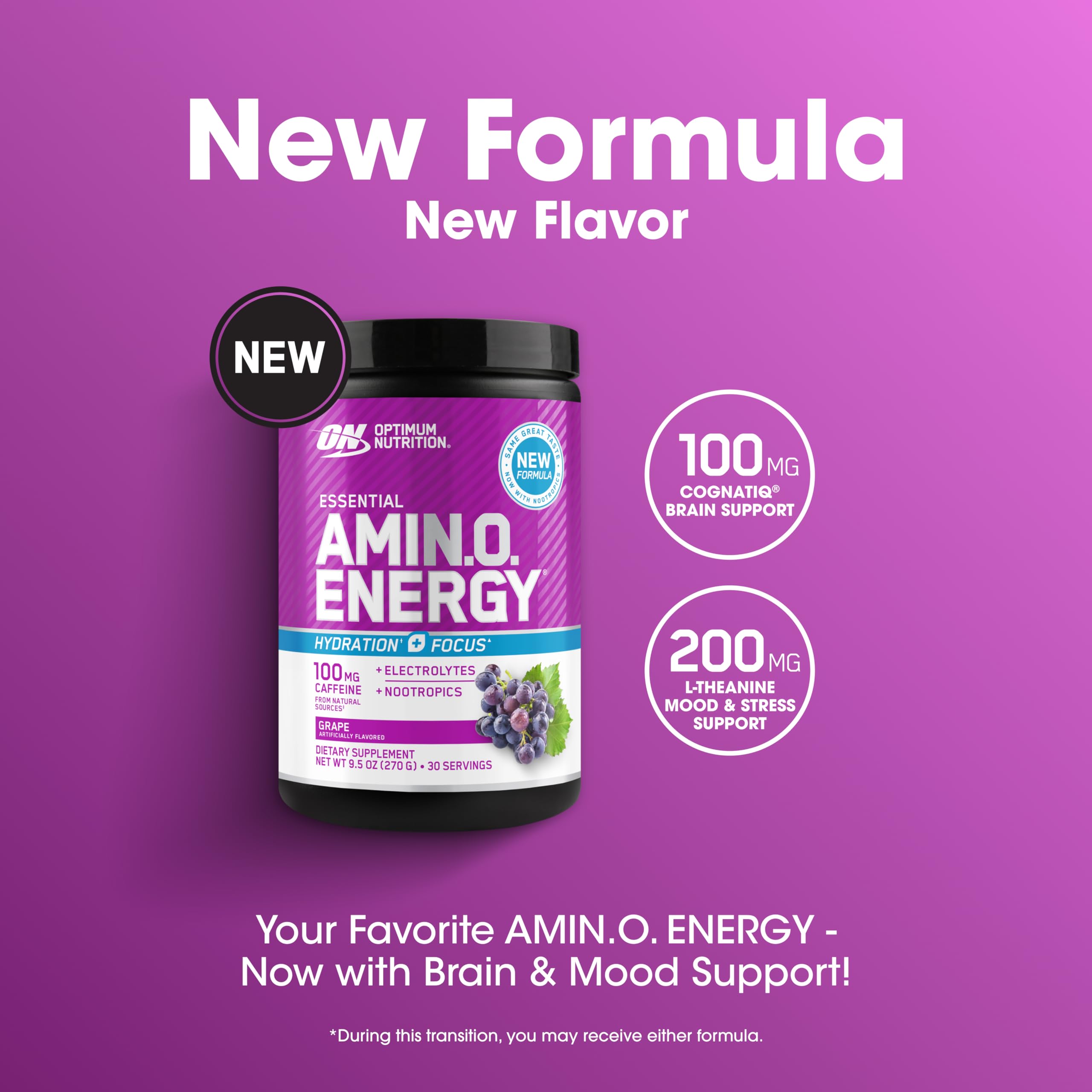 Optimum Nutrition etiqueta con lista de ingredientes y beneficios claros