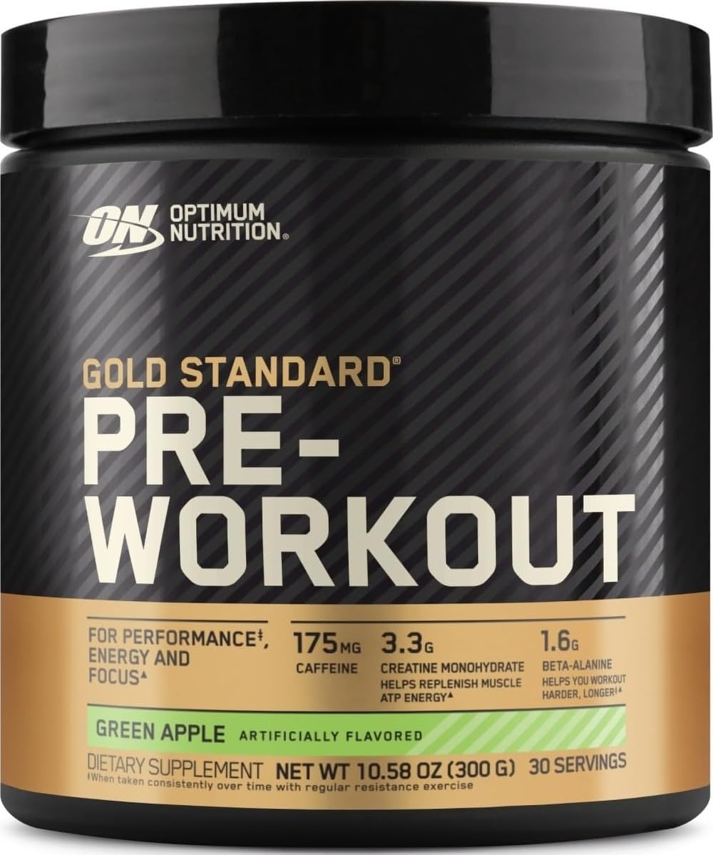 Optimum Nutrition envase frontal Manzana Verde mostrando el beneficio de energía