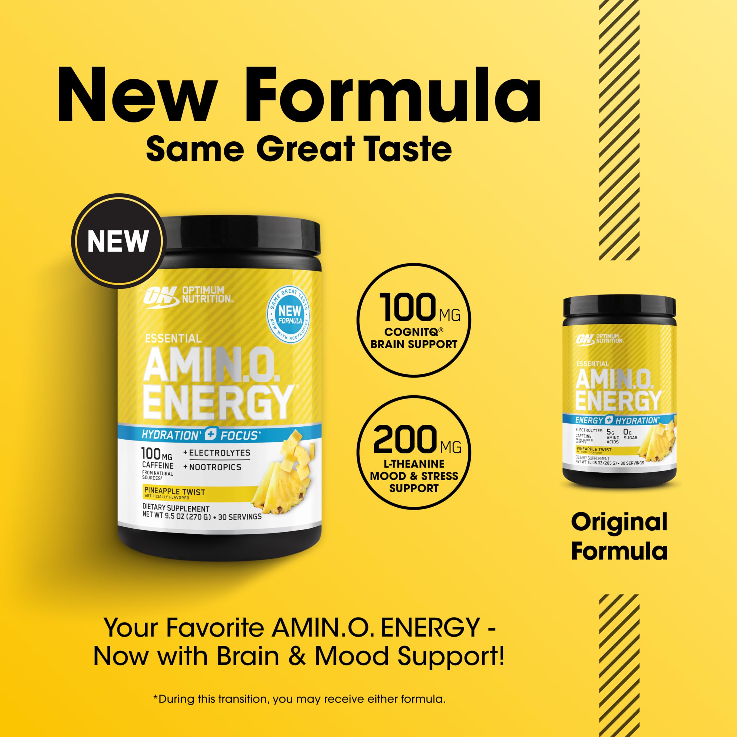Optimum Nutrition etiqueta con lista de ingredientes y electrolitos para transparencia