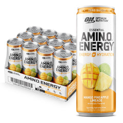 Optimum Nutrition lata frontal Mango Pineapple Limeade mostrando diseño y marca
