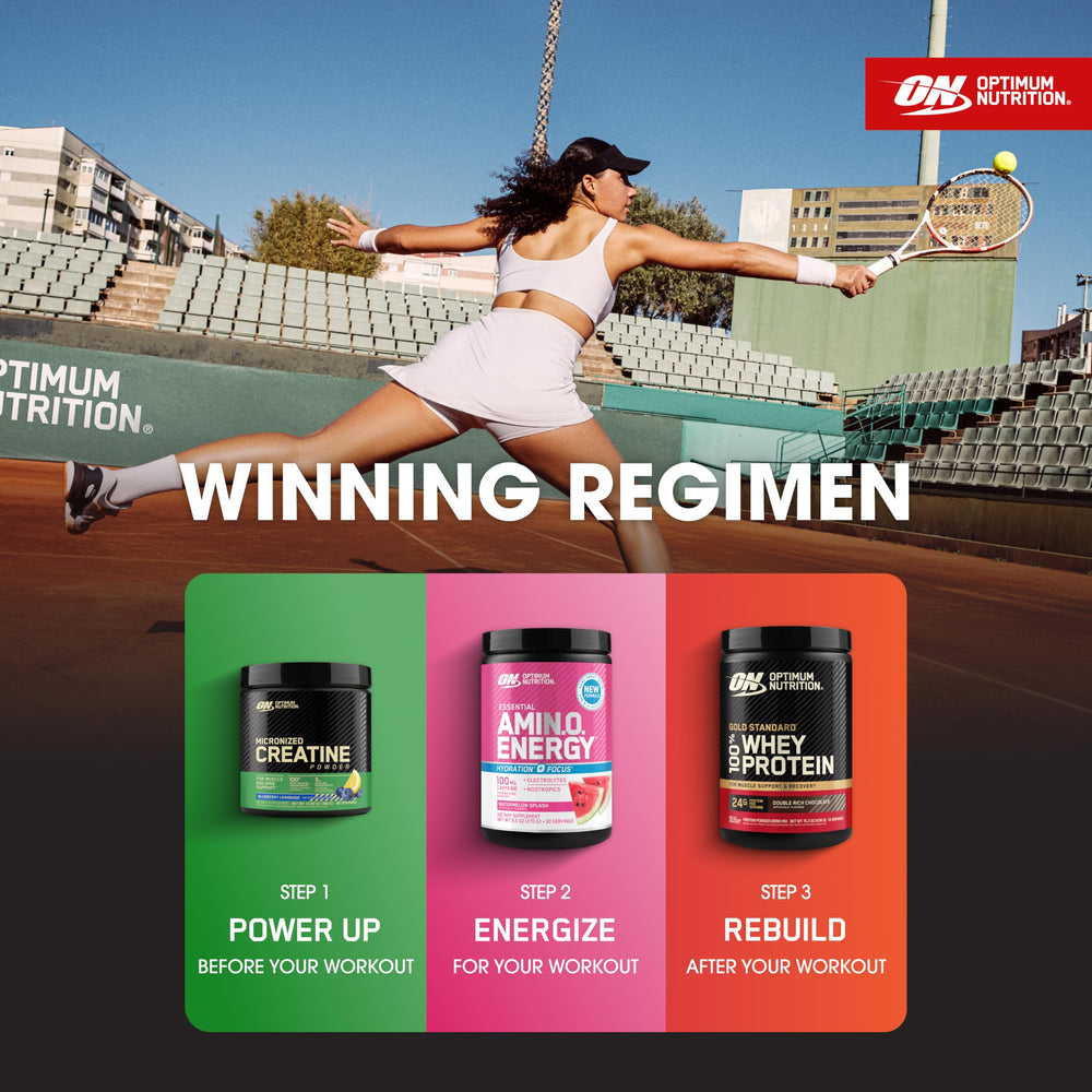 Optimum Nutrition lista de ingredientes clave en primer plano para transparencia