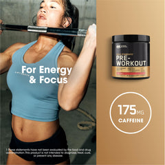Optimum Nutrition coctelera mezclando pre-workout para preparación rápida