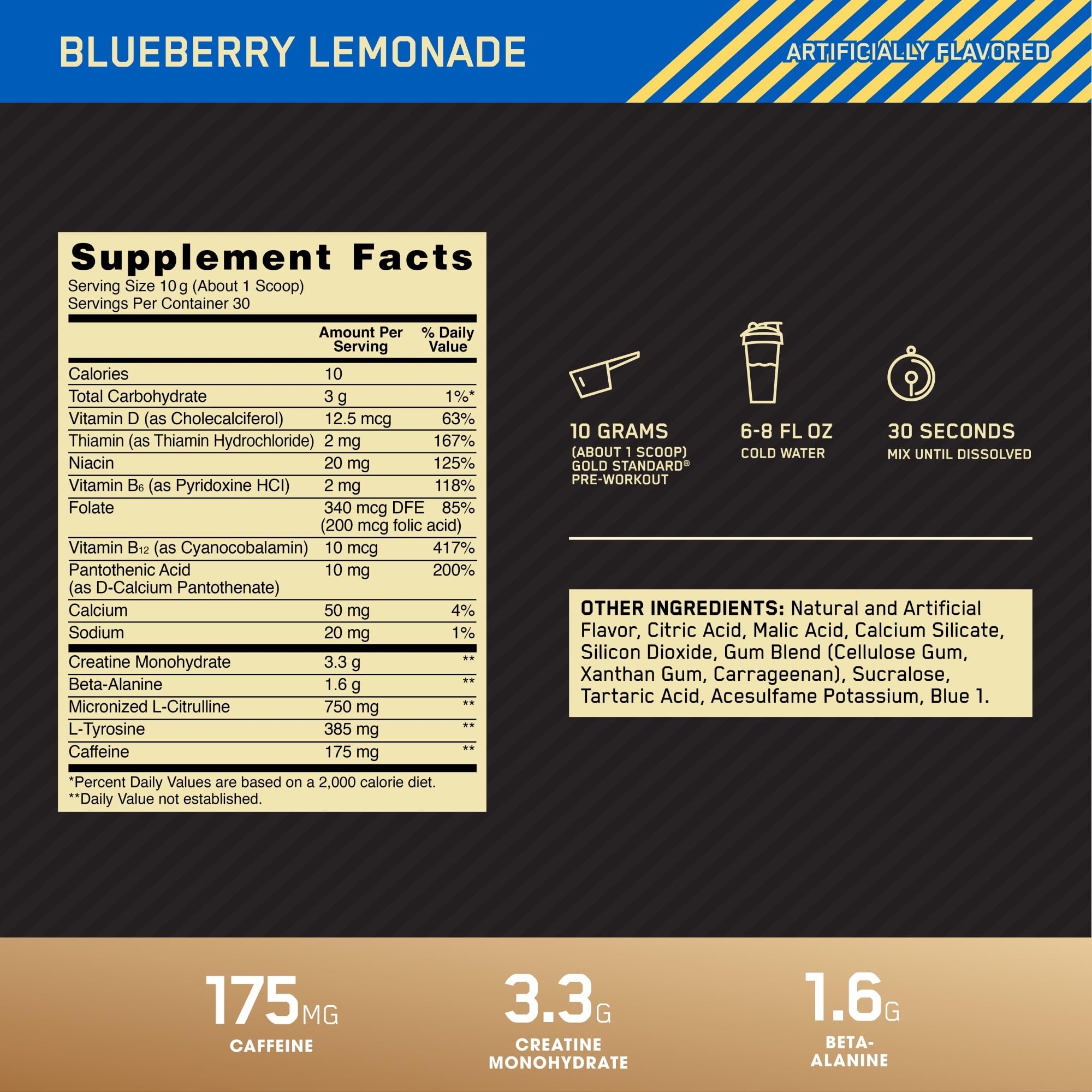 Bebida Optimum Nutrition pre-workout en coctelera lista para entrenar con energía
