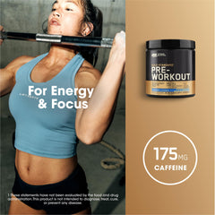 Comparación de porción de Optimum Nutrition Pre-Workout para control de dosis