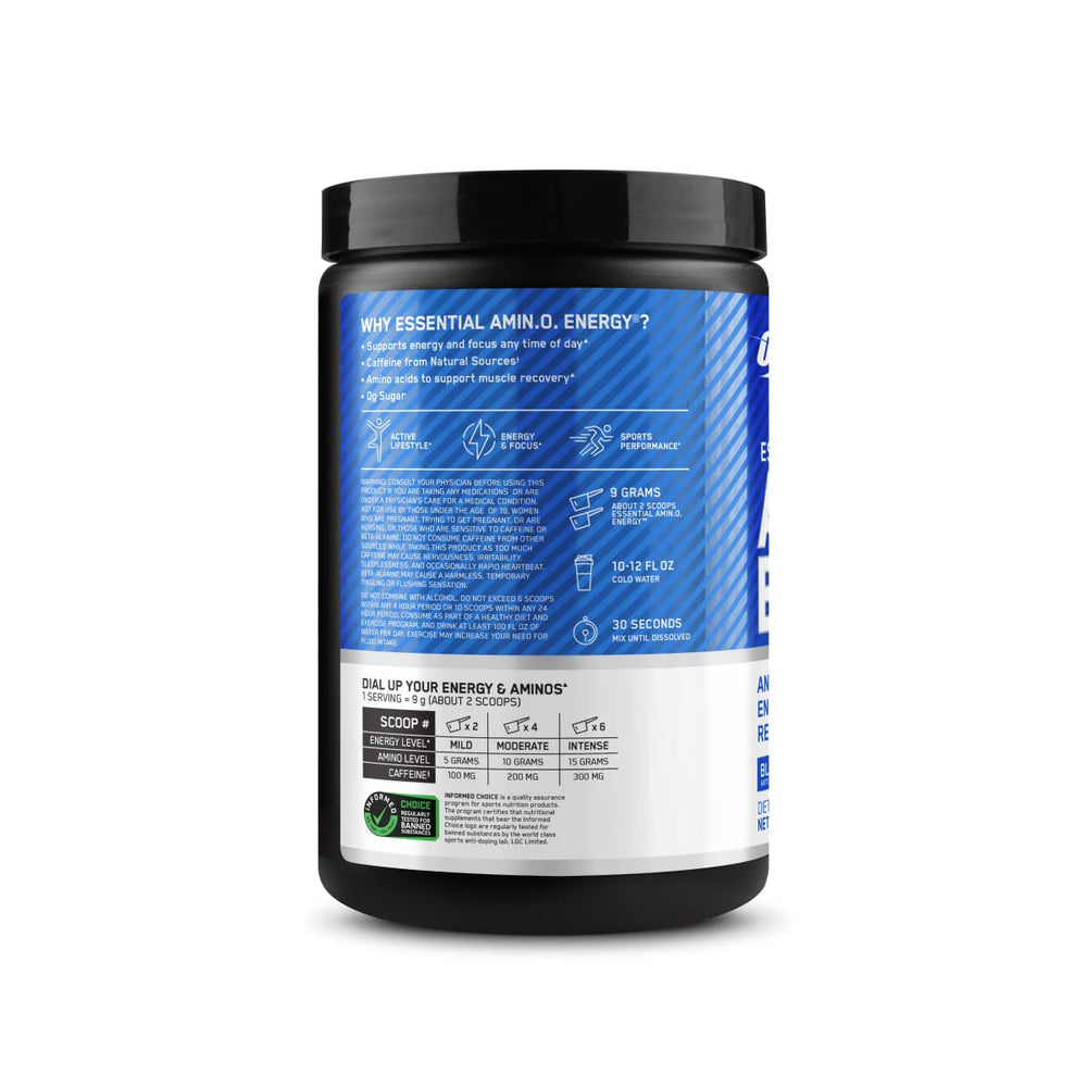 Optimum Nutrition sabor blueberry lemonade en vaso listo para consumir