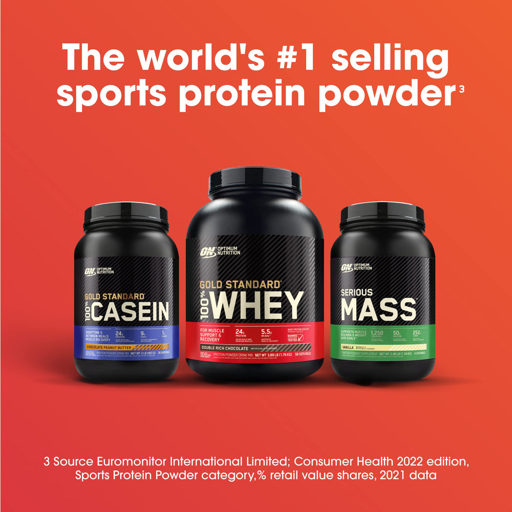 Optimum Nutrition tapa abierta mostrando sello y facilidad de dosificación
