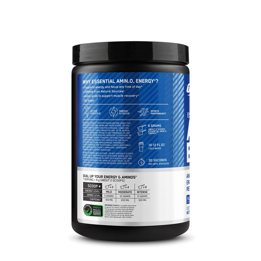 Optimum Nutrition bebida preparada en vaso demostrando energía y enfoque