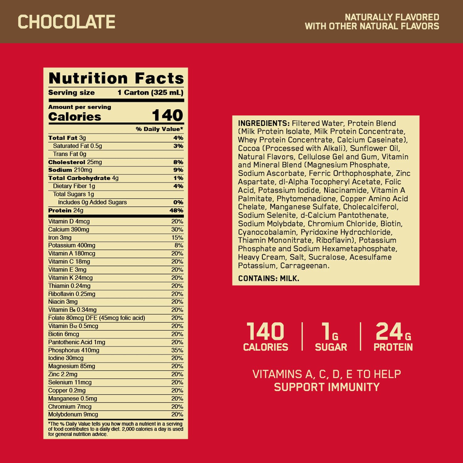Optimum Nutrition textura del batido cercano que sugiere cremosidad y sabor
