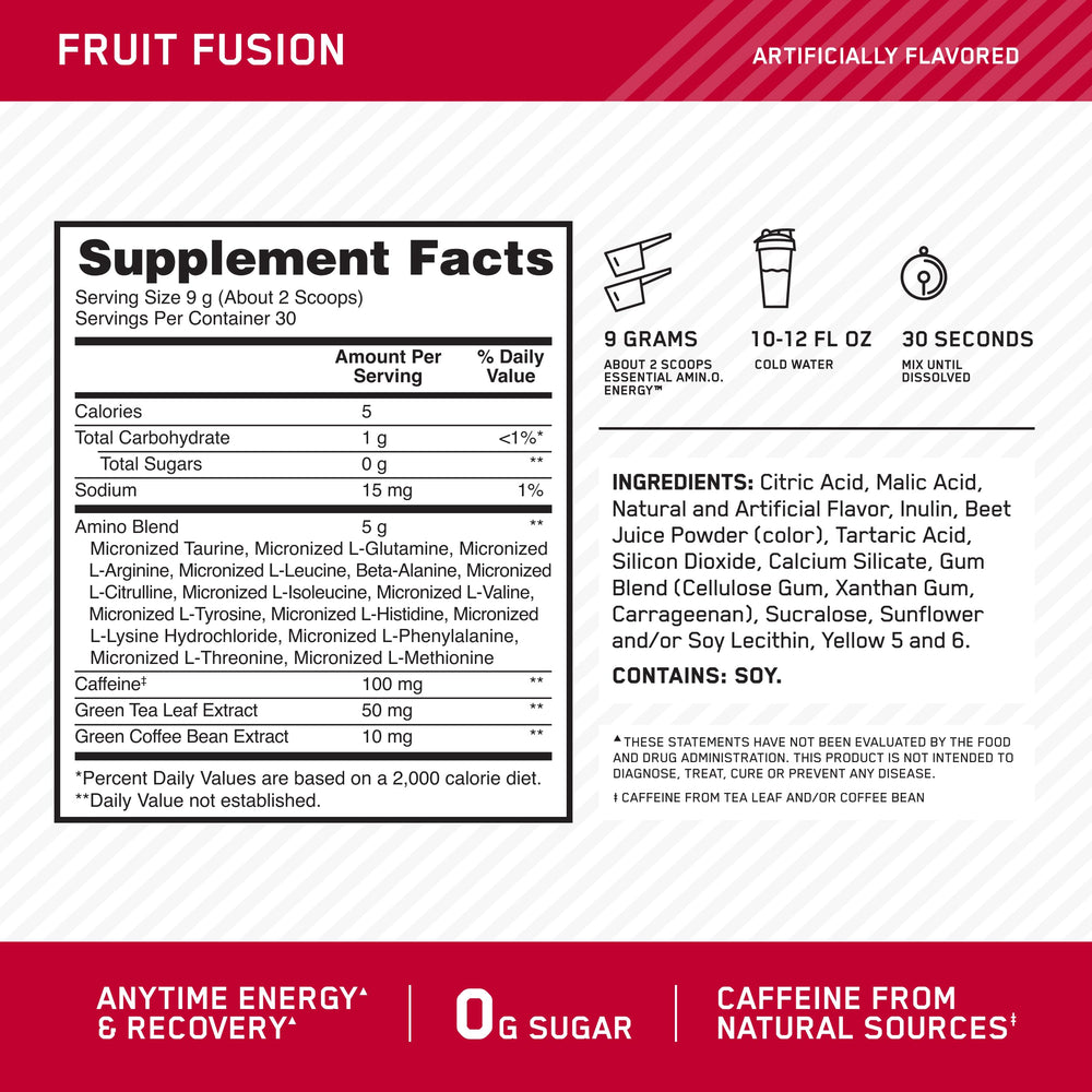 Optimum Nutrition polvo textura fina para mezclar rápidamente y absorber fácil