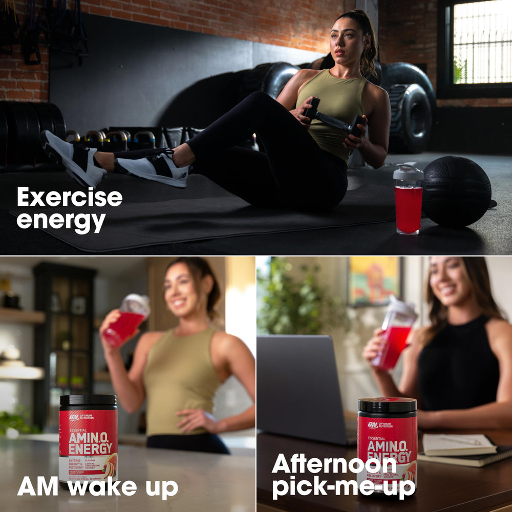 Optimum Nutrition vaso con bebida preparada listo para consumo y recarga de energía