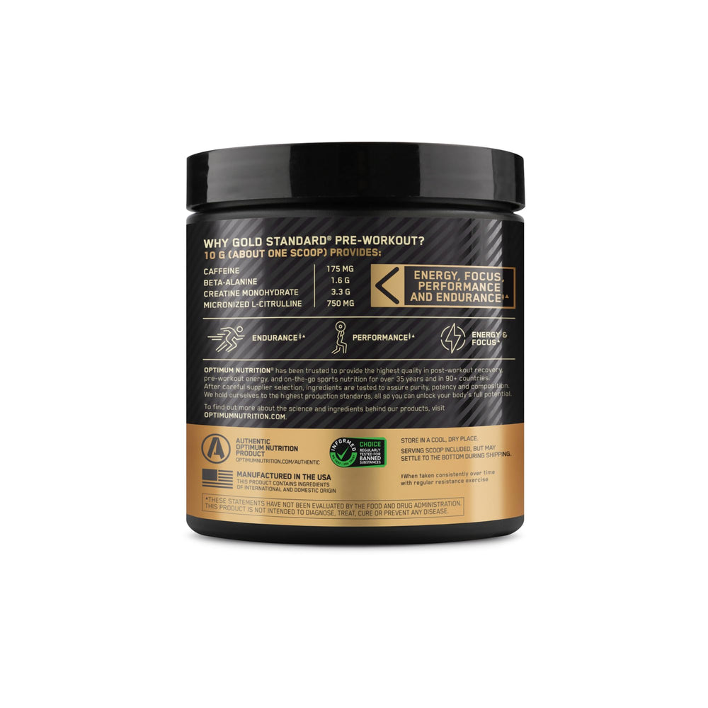 Optimum Nutrition envase en mochila de gimnasio listo para llevar al entrenamiento