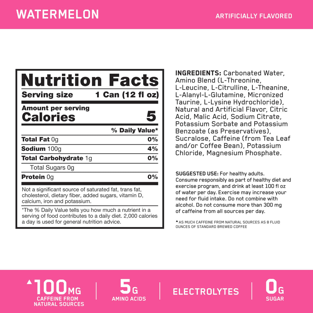 Optimum Nutrition side label with nutrition facts and ingredient clarity