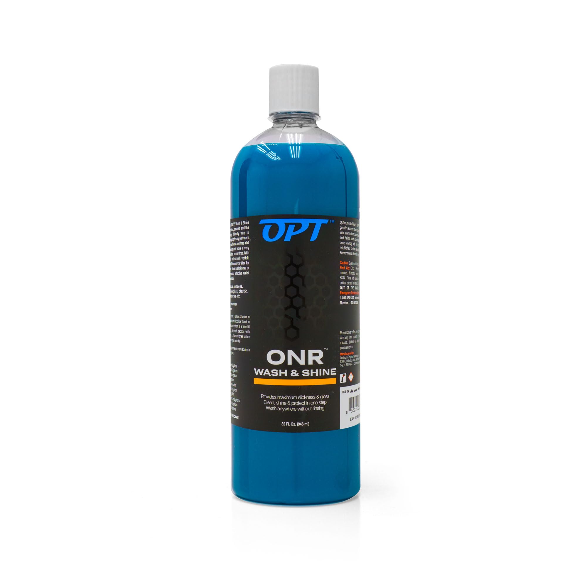 Optimum ONR botella frontal 32 oz mostrando diseño y limpieza rápida
