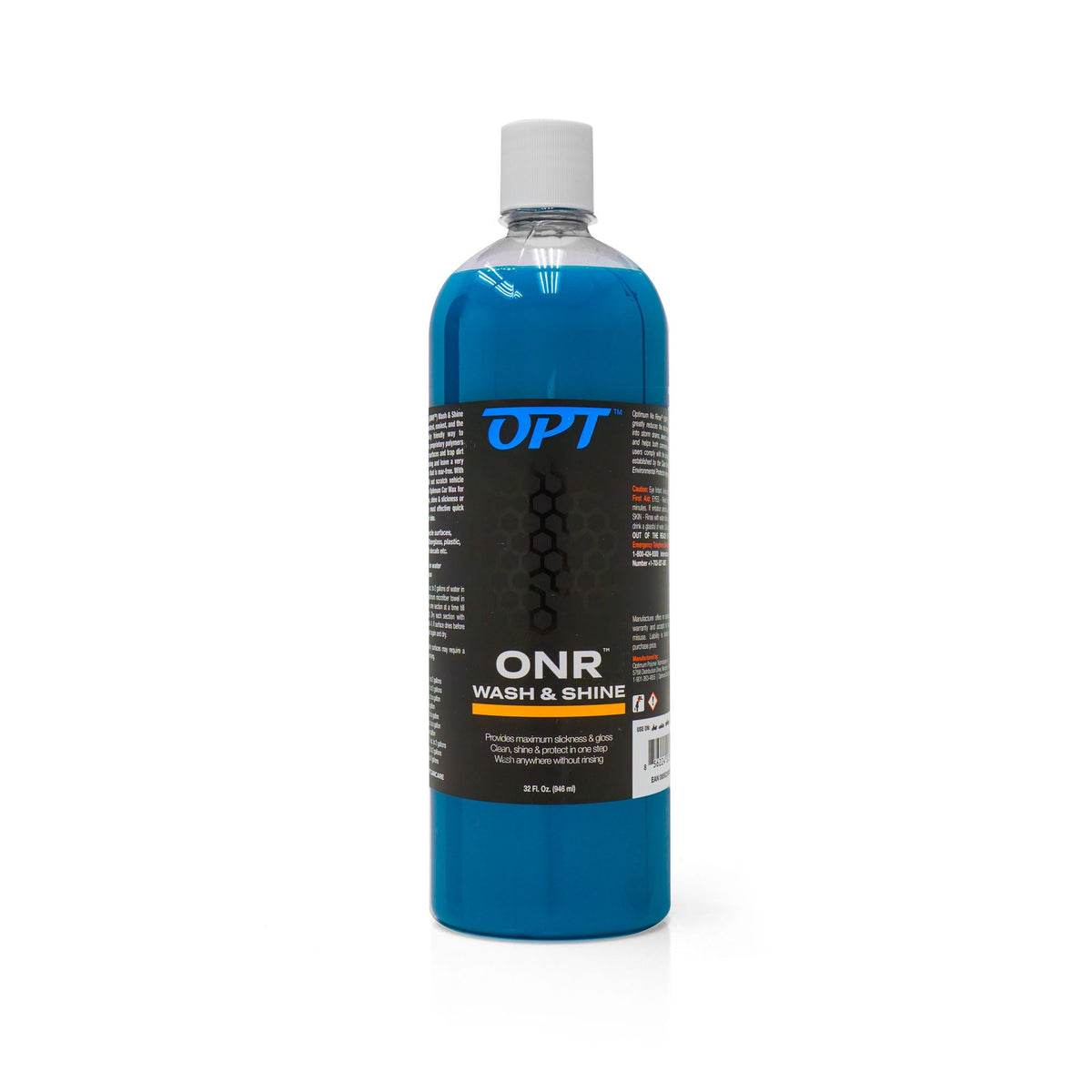Optimum ONR botella frontal 32 oz mostrando diseño y limpieza rápida