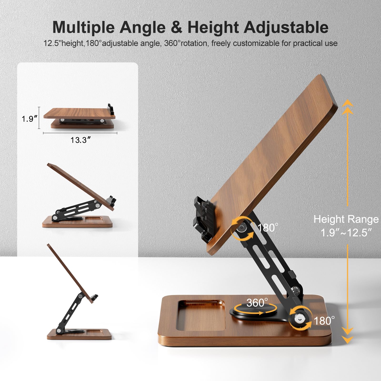 OPTIXCELL soporte con tablet y portátil 13" para trabajo compacto