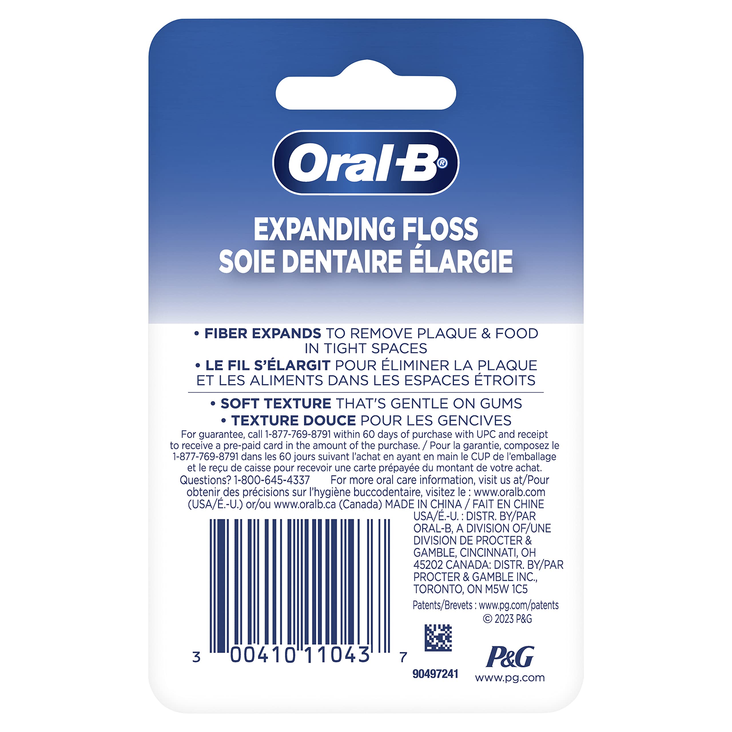 Oral-B seis paquetes alineados destacando el valor y el abastecimiento prolongado
