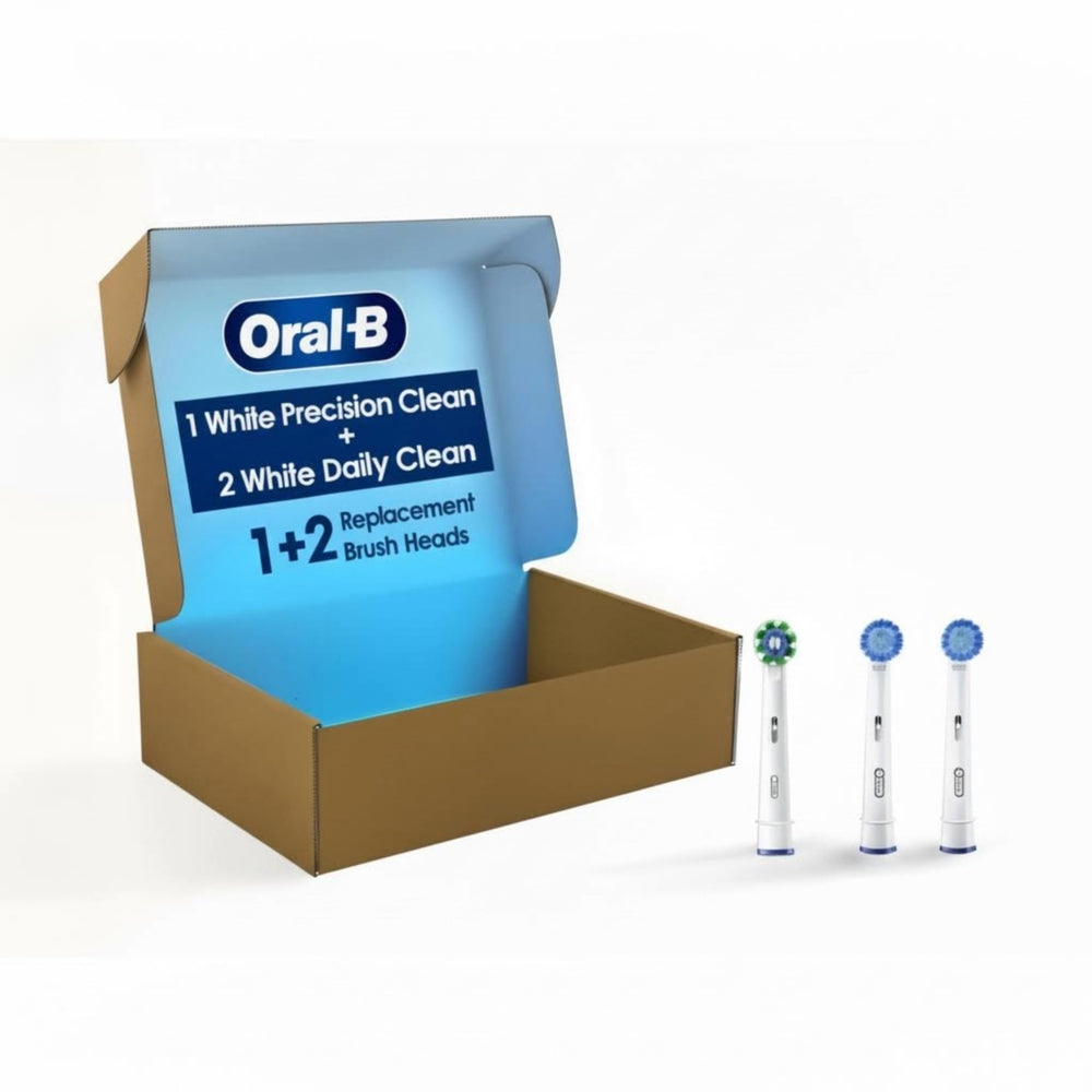 Oral-B cabezal Precision Clean frontal mostrando diseño redondo y eficacia