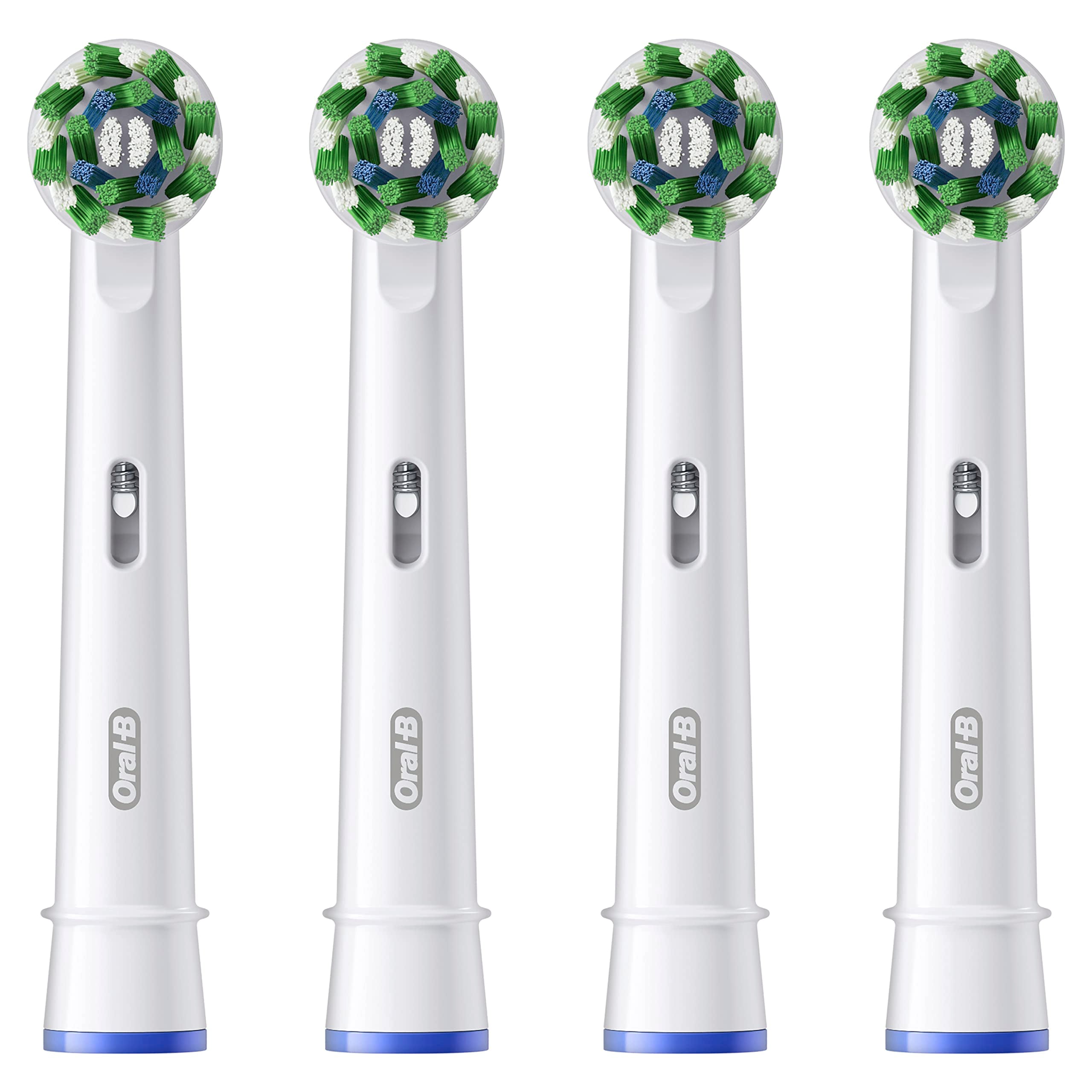 Macro de la textura de las cerdas Oral-B CrossAction destacando precisión y suavidad