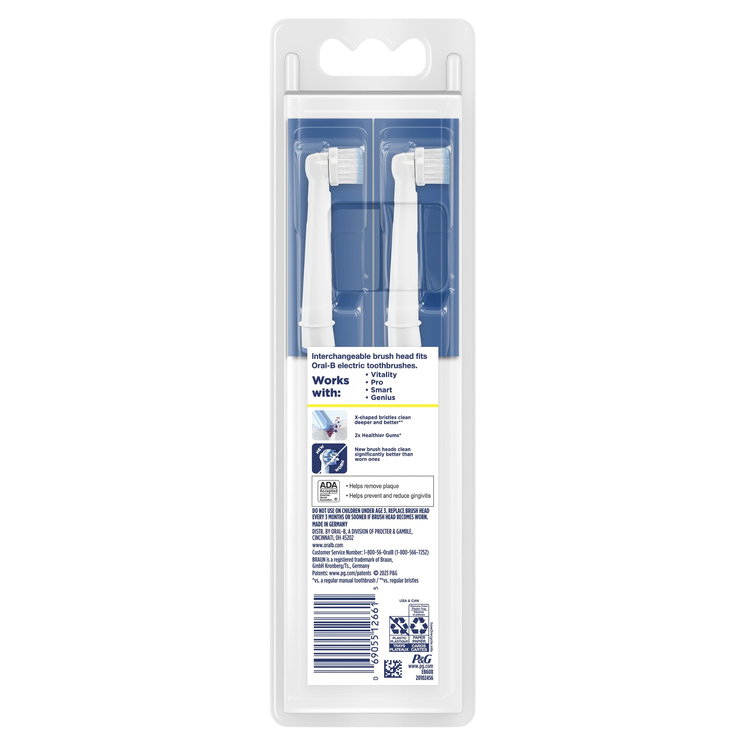 Oral-B detalle del acople del cabezal al mango mostrando ajuste seguro