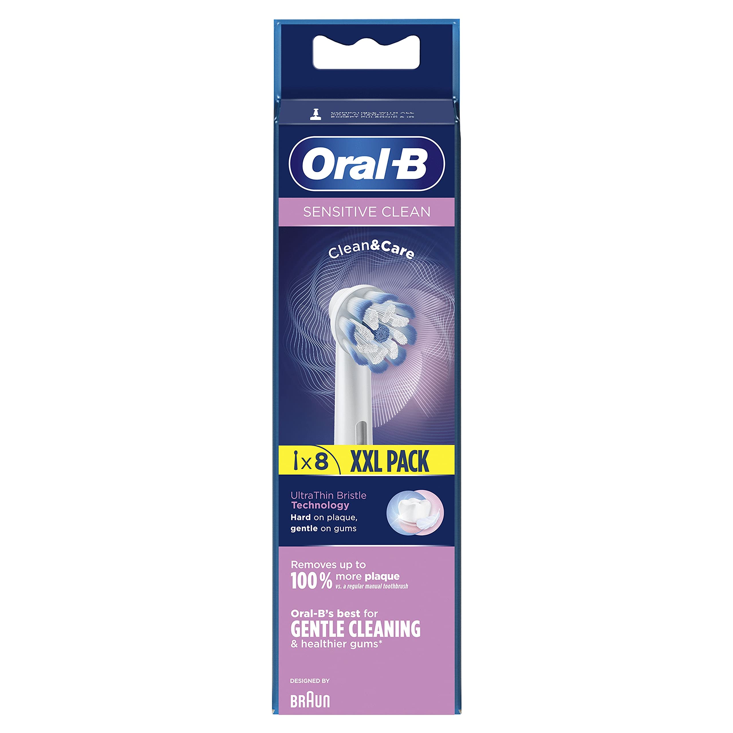 Oral-B detalle de cerdas ultrafinas que llega entre dientes con delicadeza