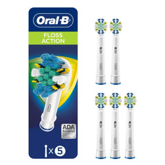 Oral-B frontal del pack de cinco cabezales mostrando marca y cantidad, conveniencia