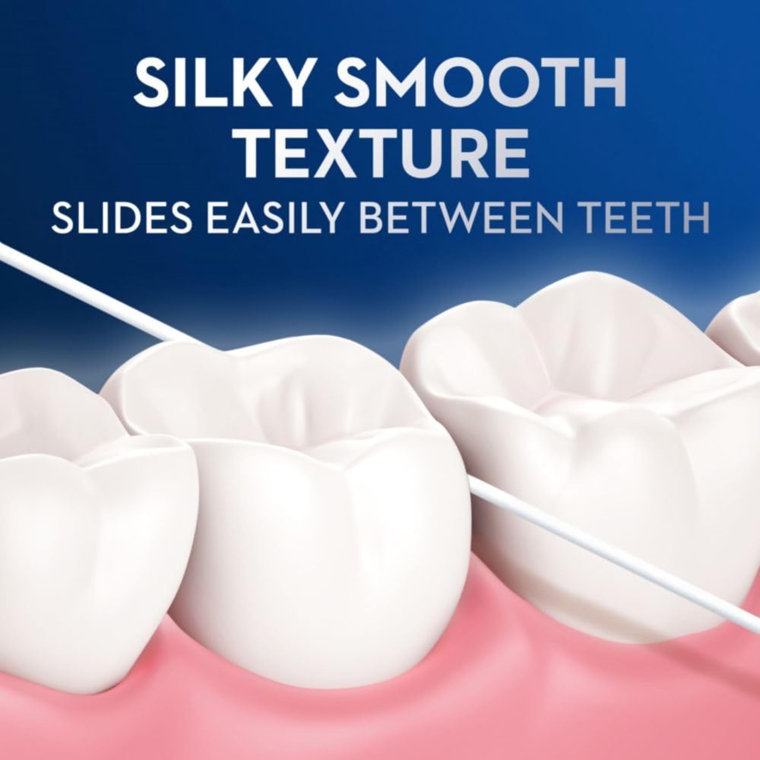 Oral-B Glide Threader Floss primer plano de la puntera, facilita enhebrado
