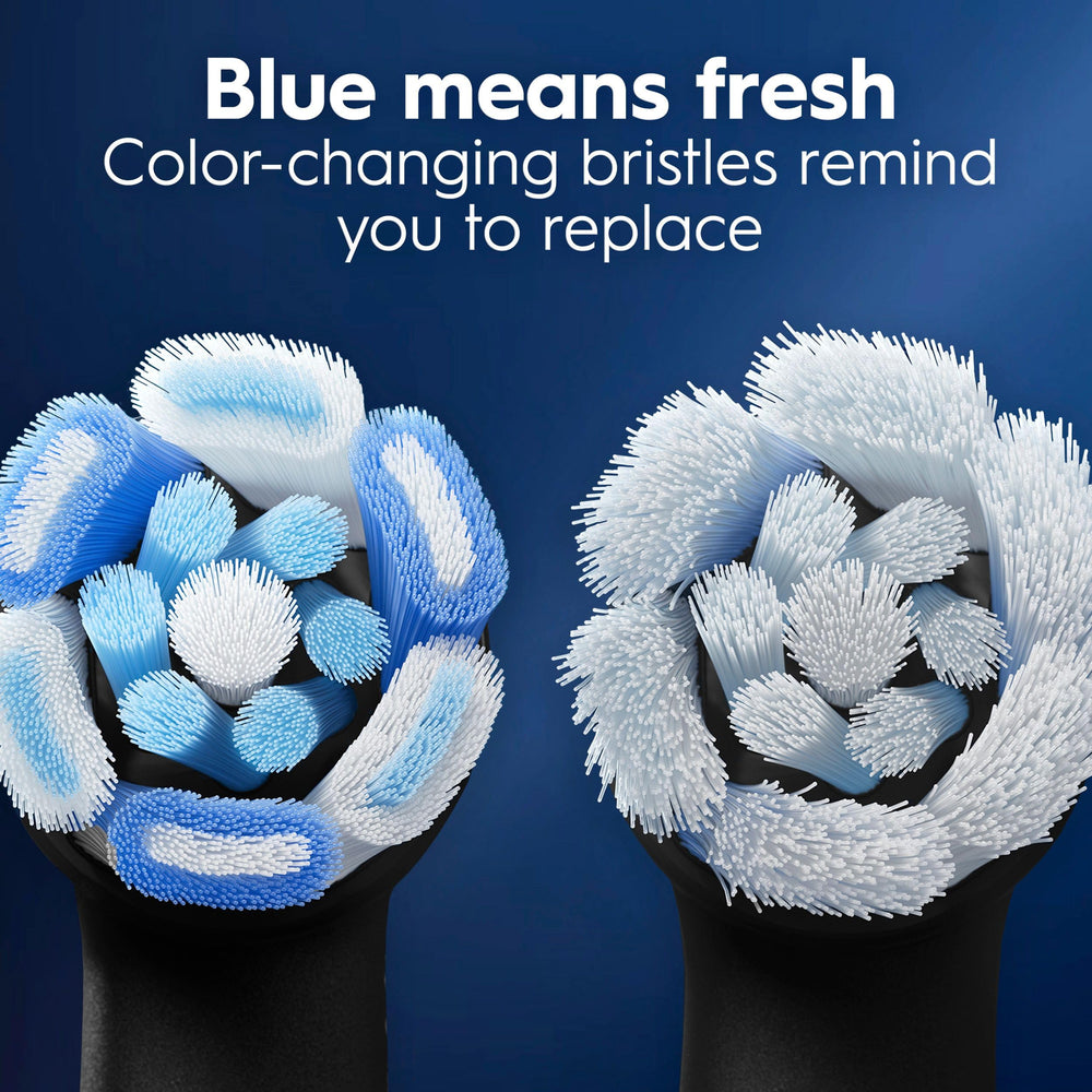 Oral-B cerdas que cambian de color como aviso de reemplazo para mantener eficacia