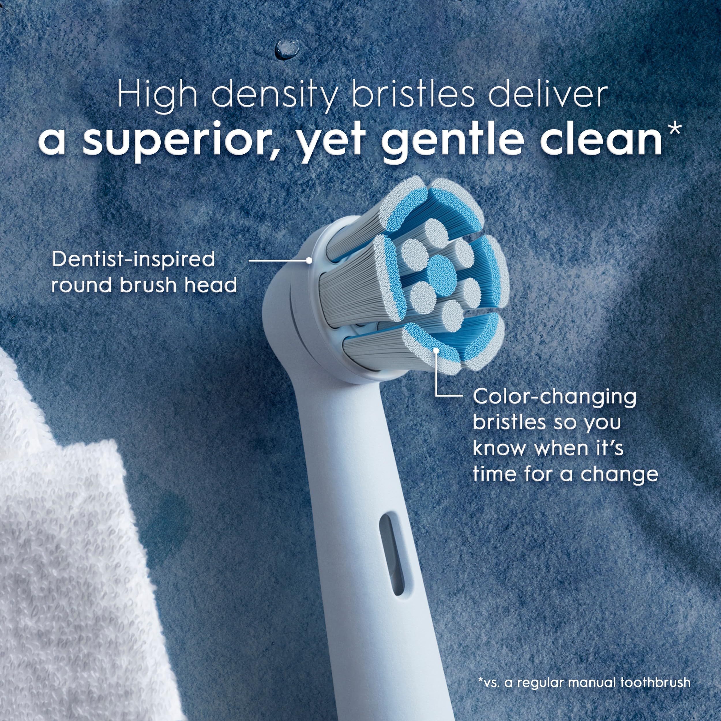 Oral-B iO detalle de cerdas extra suaves que protegen encías