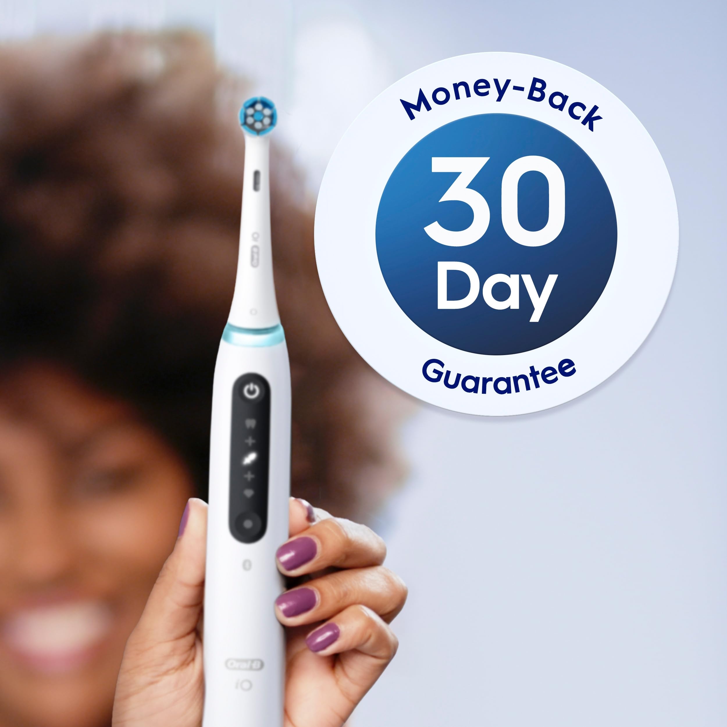 Oral-B iO primer plano textura de cerdas para limpieza eficaz