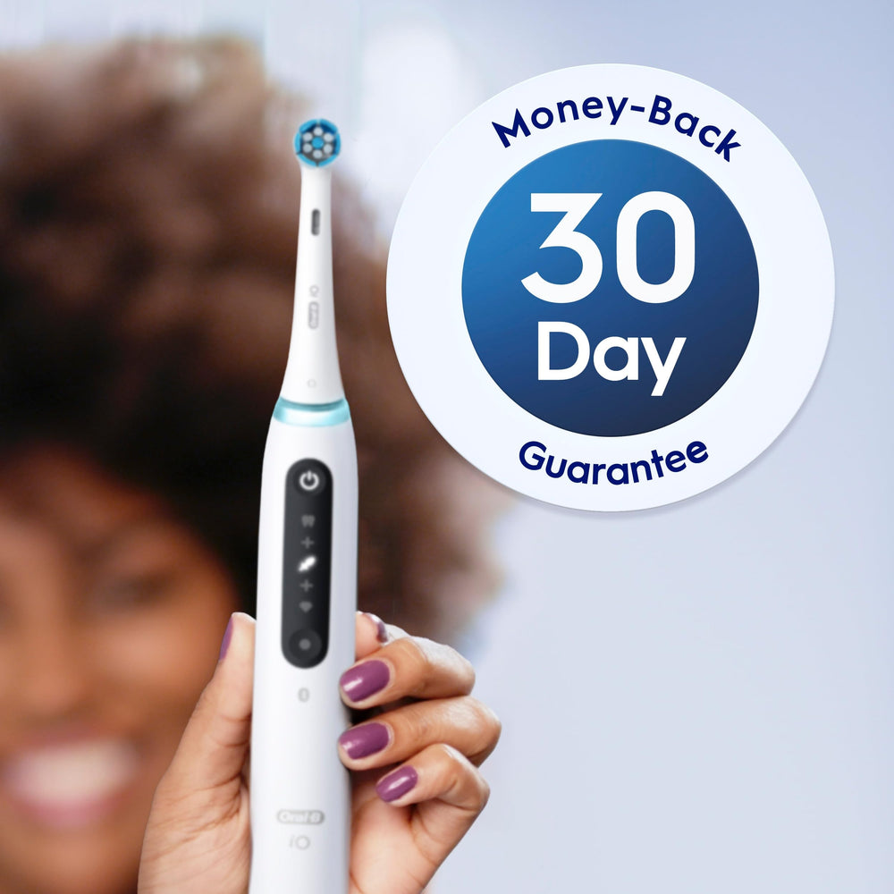 Oral-B iO primer plano textura de cerdas para limpieza eficaz
