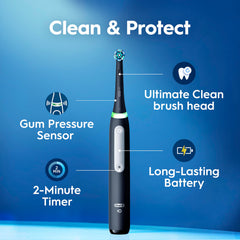 Oral-B iO3 detalle del mango con textura antideslizante para mejor control