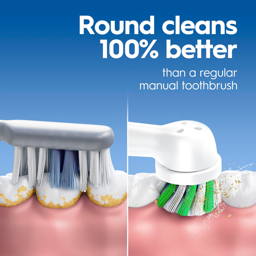 Oral-B Pro 100 3D White detalle de cerdas que mejora eliminación de placa
