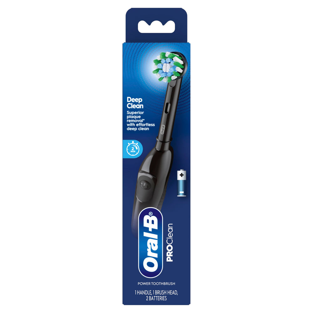 Oral-B Pro 100 dentro de neceser de viaje, práctico y sin cargador