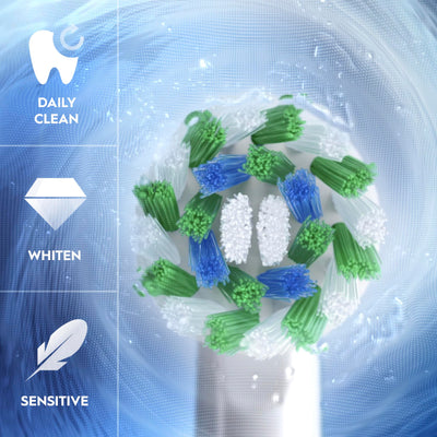 Oral-B Pro 1000 in use demonstrating effective plaque removal and pressure control benefit