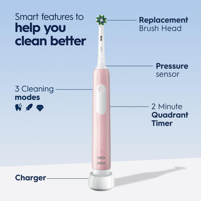Oral-B toothbrush LED timer and charge indicator for consistent two-minute routines
