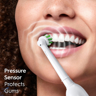 Oral-B two-count size comparison showing both handles for household sharing convenience