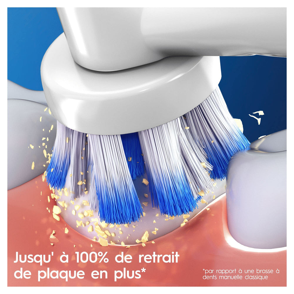 Oral-B primer plano de textura de cerdas para suavidad en encías